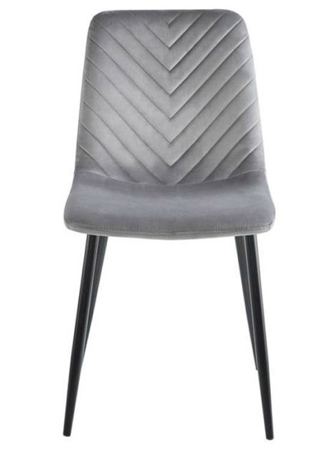 Krzesło tapicerowane TRIO VELVET GREY OUTLET