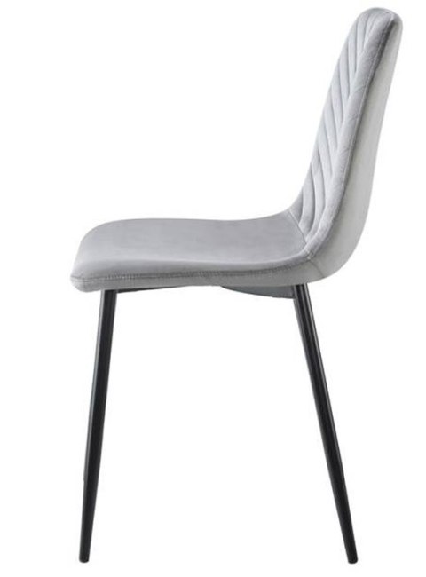 Krzesło tapicerowane TRIO VELVET GREY OUTLET