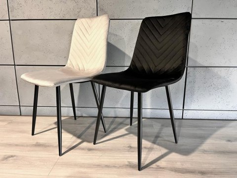 Krzesło tapicerowane TRIO VELVET GREY OUTLET