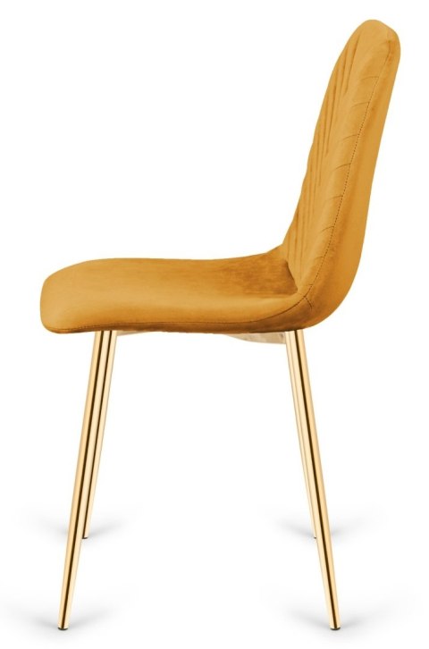 Krzesło tapicerowane TRIO VELVET HONEY GOLD
