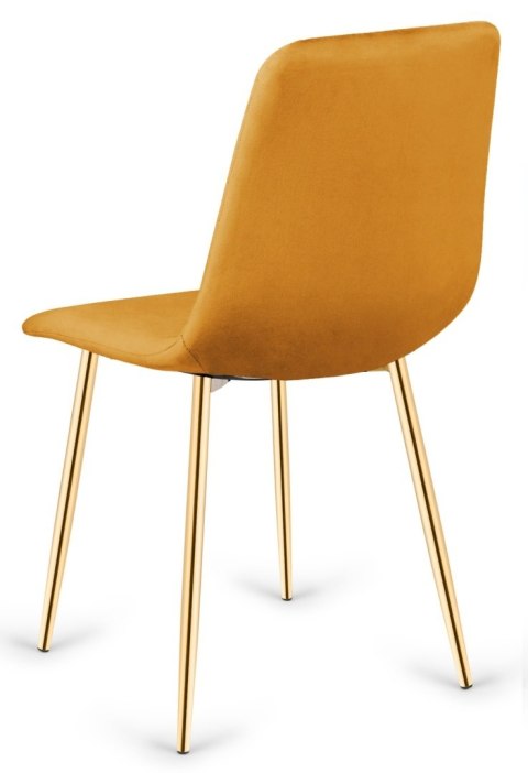 Krzesło tapicerowane TRIO VELVET HONEY GOLD