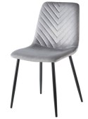 Krzesło tapicerowane TRIO VELVET LIGHT GREY