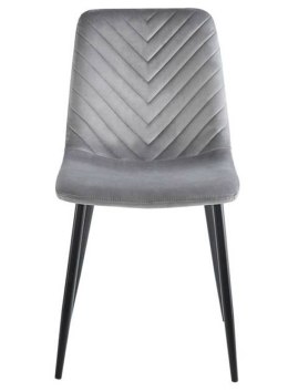 Krzesło tapicerowane TRIO VELVET LIGHT GREY