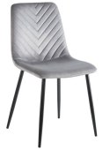 Krzesło tapicerowane TRIO VELVET LIGHT GREY