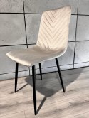 Krzesło tapicerowane TRIO VELVET LIGHT GREY