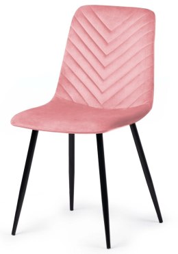 Krzesło tapicerowane TRIO VELVET PINK