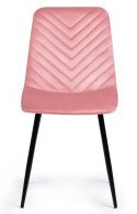 Krzesło tapicerowane TRIO VELVET PINK