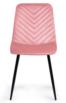 Krzesło tapicerowane TRIO VELVET PINK