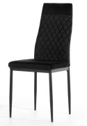 Krzesło tapicerowane VALVA CARO VELVET BLACK