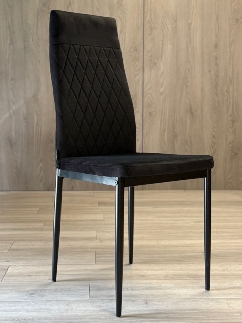 Krzesło tapicerowane VALVA CARO VELVET BLACK