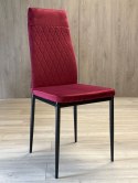 Krzesło tapicerowane VALVA CARO VELVET BURGUNDY