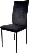 Krzesło tapicerowane VALVA DUO BLACK VELVET II GATUNEK