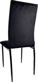Krzesło tapicerowane VALVA DUO BLACK VELVET II GATUNEK