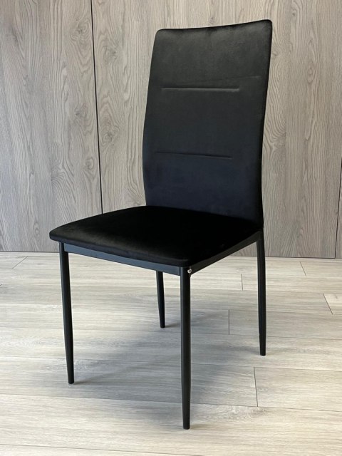 Krzesło tapicerowane VALVA DUO BLACK VELVET