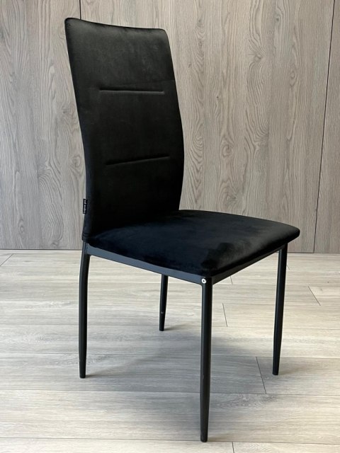 Krzesło tapicerowane VALVA DUO BLACK VELVET