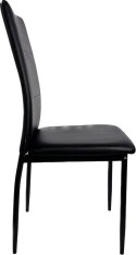 Krzesło tapicerowane VALVA DUO PU BLACK II GATUNEK