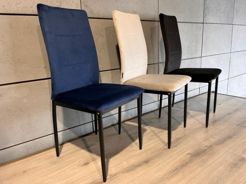 Krzesło tapicerowane VALVA DUO VELVET BLUE