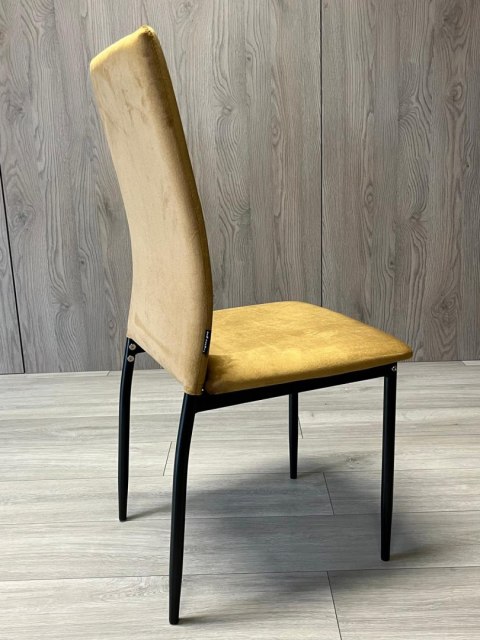 Krzesło tapicerowane VALVA DUO VELVET BROWN