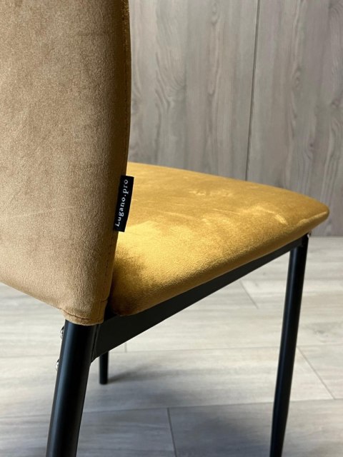 Krzesło tapicerowane VALVA DUO VELVET BROWN