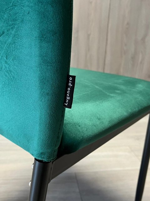 Krzesło tapicerowane VALVA DUO VELVET GREEN