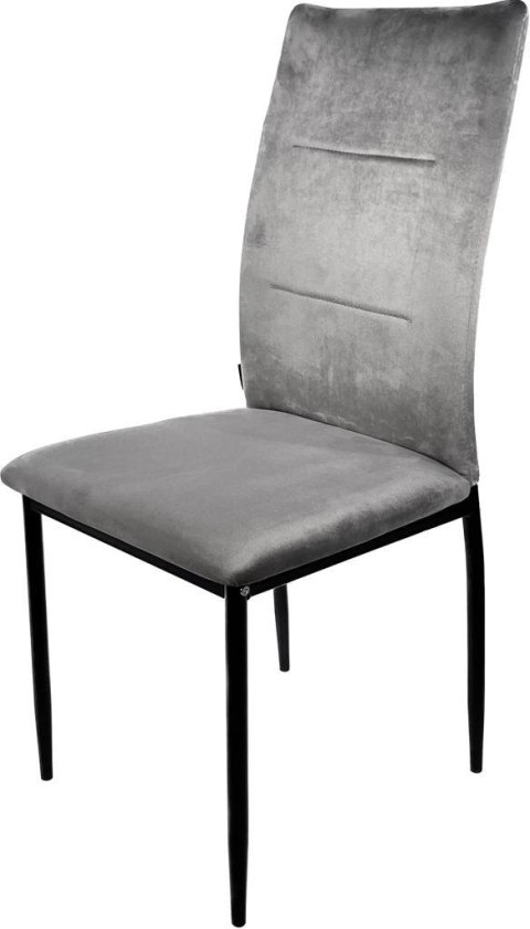 Krzesło tapicerowane VALVA DUO VELVET GREY II GATUNEK
