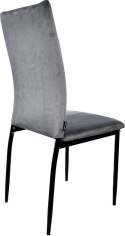 Krzesło tapicerowane VALVA DUO VELVET GREY II GATUNEK