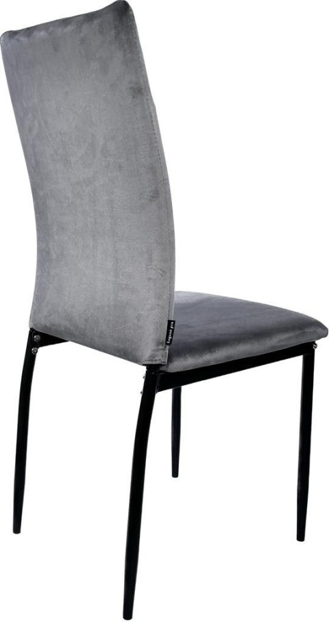 Krzesło tapicerowane VALVA DUO VELVET GREY II GATUNEK