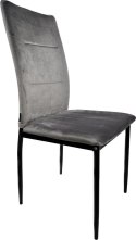 Krzesło tapicerowane VALVA DUO VELVET GREY II GATUNEK
