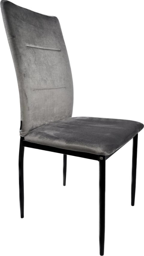 Krzesło tapicerowane VALVA DUO VELVET GREY II GATUNEK