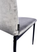 Krzesło tapicerowane VALVA DUO VELVET GREY II GATUNEK