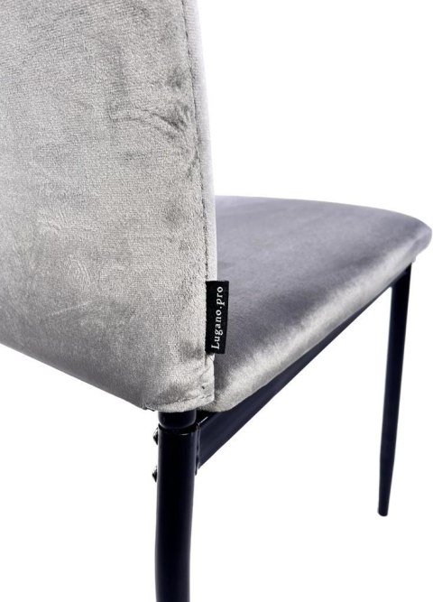 Krzesło tapicerowane VALVA DUO VELVET GREY II GATUNEK