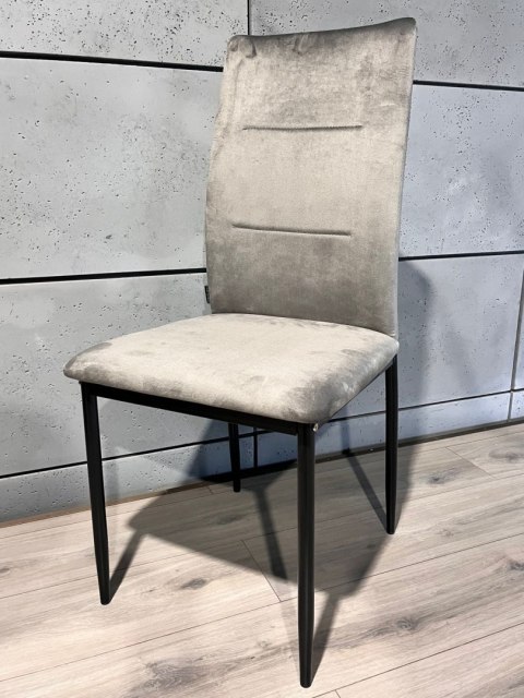 Krzesło tapicerowane VALVA DUO VELVET GREY II GATUNEK