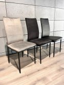 Krzesło tapicerowane VALVA DUO VELVET GREY II GATUNEK