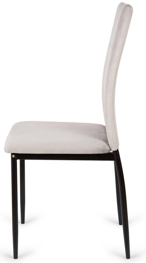 Krzesło tapicerowane VALVA DUO VELVET GREY