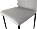 Krzesło tapicerowane VALVA DUO VELVET GREY