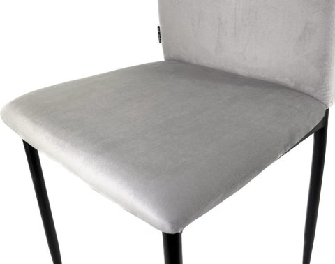 Krzesło tapicerowane VALVA DUO VELVET GREY