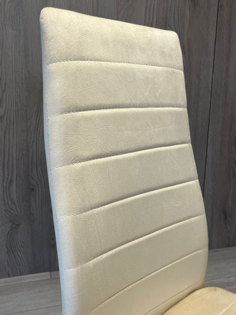 Krzesło tapicerowane VALVA LINE VELVET BEIGE