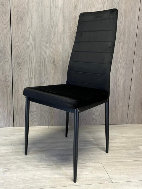 Krzesło tapicerowane VALVA LINE VELVET BLACK