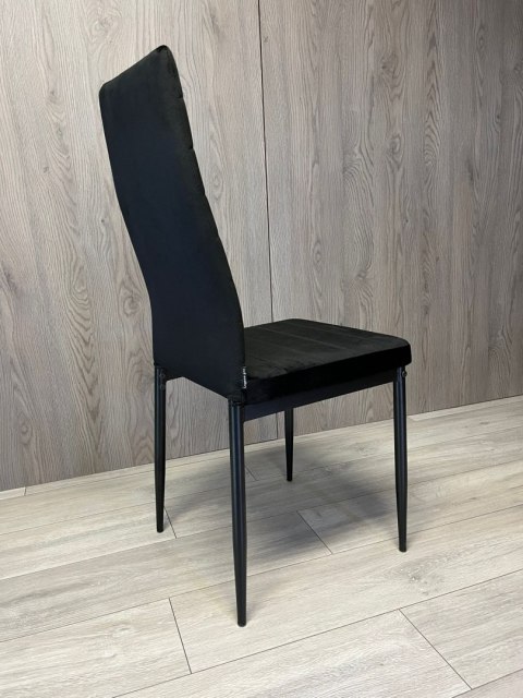 Krzesło tapicerowane VALVA LINE VELVET BLACK