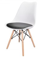 Krzesło TOSCANA BIANCO - BLACK PU