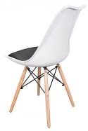 Krzesło TOSCANA BIANCO - BLACK PU