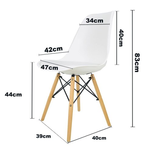 Krzesło TOSCANA BIANCO - GREY PU