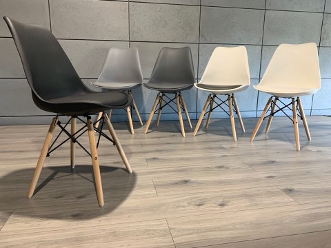 Krzesło TOSCANA BIANCO - Grey Fabric II