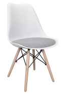 Krzesło TOSCANA BIANCO - Grey Fabric V