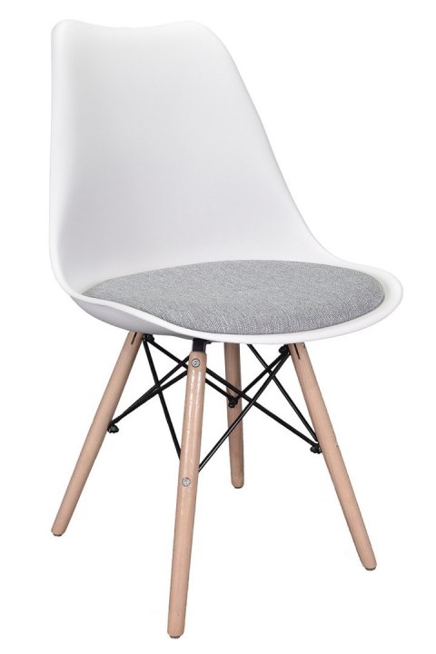 Krzesło TOSCANA BIANCO - Grey Fabric V