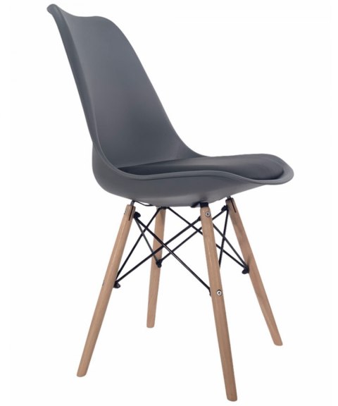 Krzesło TOSCANA DARK GREY - Black PU