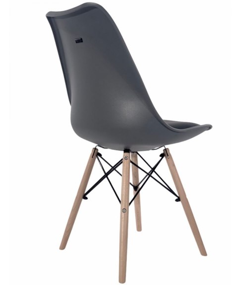 Krzesło TOSCANA DARK GREY - Black PU