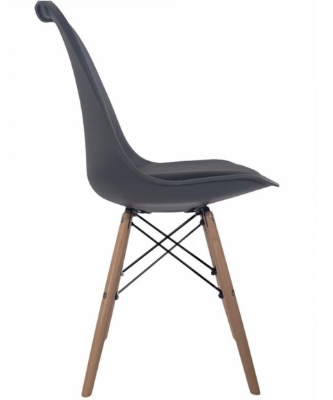 Krzesło TOSCANA DARK GREY - Black PU