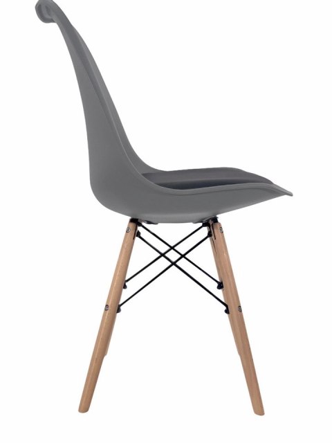 Krzesło TOSCANA LIGHT GREY - Black PU