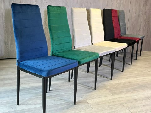 Krzesło tapicerowane VALVA LINE VELVET BLUE